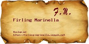 Firling Marinella névjegykártya